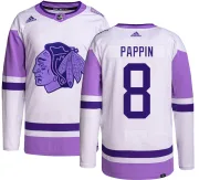 Adidas Jim Pappin Chicago Blackhawks Men's Authentic Hockey Fights Cancer Jersey