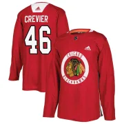 Adidas Louis Crevier Chicago Blackhawks Men's Authentic Home Practice Jersey - Red
