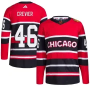 Adidas Louis Crevier Chicago Blackhawks Men's Authentic Reverse Retro 2.0 Jersey - Red
