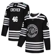 Adidas Louis Crevier Chicago Blackhawks Youth Authentic 2019 Winter Classic Jersey - Black
