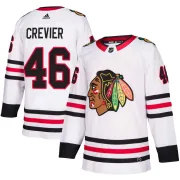 Adidas Louis Crevier Chicago Blackhawks Youth Authentic Away Jersey - White