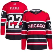 Adidas Lukas Reichel Chicago Blackhawks Men's Authentic Reverse Retro 2.0 Jersey - Red
