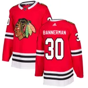 Adidas Murray Bannerman Chicago Blackhawks Men's Authentic Home Jersey - Red
