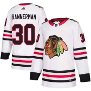 Adidas Murray Bannerman Chicago Blackhawks Youth Authentic Away Jersey - White
