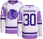 Adidas Murray Bannerman Chicago Blackhawks Youth Authentic Hockey Fights Cancer Jersey