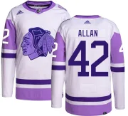 Adidas Nolan Allan Chicago Blackhawks Youth Authentic Hockey Fights Cancer Jersey