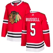 Adidas Phil Russell Chicago Blackhawks Men's Authentic Home Jersey - Red