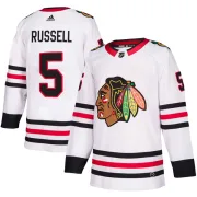 Adidas Phil Russell Chicago Blackhawks Youth Authentic Away Jersey - White