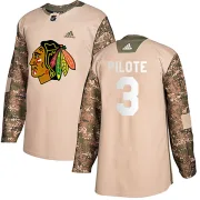 Adidas Pierre Pilote Chicago Blackhawks Youth Authentic Veterans Day Practice Jersey - Camo