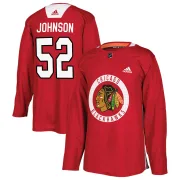 Adidas Reese Johnson Chicago Blackhawks Youth Authentic Home Practice Jersey - Red