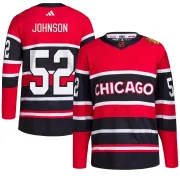 Adidas Reese Johnson Chicago Blackhawks Youth Authentic Reverse Retro 2.0 Jersey - Red