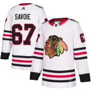 Adidas Samuel Savoie Chicago Blackhawks Men's Authentic Away Jersey - White