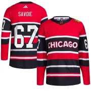 Adidas Samuel Savoie Chicago Blackhawks Men's Authentic Reverse Retro 2.0 Jersey - Red