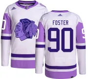 Adidas Scott Foster Chicago Blackhawks Youth Authentic Hockey Fights Cancer Jersey