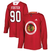 Adidas Scott Foster Chicago Blackhawks Youth Authentic Home Practice Jersey - Red