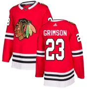 Adidas Stu Grimson Chicago Blackhawks Men's Authentic Home Jersey - Red
