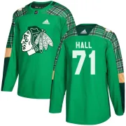 Adidas Taylor Hall Chicago Blackhawks Youth Authentic St. Patrick's Day Practice Jersey - Green