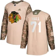 Adidas Taylor Hall Chicago Blackhawks Youth Authentic Veterans Day Practice Jersey - Camo