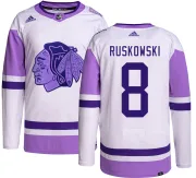 Adidas Terry Ruskowski Chicago Blackhawks Youth Authentic Hockey Fights Cancer Jersey