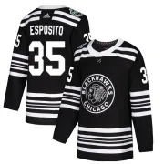 Adidas Tony Esposito Chicago Blackhawks Youth Authentic 2019 Winter Classic Jersey - Black
