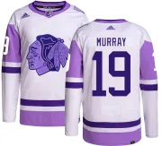 Adidas Troy Murray Chicago Blackhawks Youth Authentic Hockey Fights Cancer Jersey