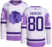 Adidas Zach Andrews Chicago Blackhawks Youth Authentic Hockey Fights Cancer Jersey