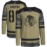 Adidas Zach Andrews Chicago Blackhawks Youth Authentic Military Appreciation Practice Jersey - Camo