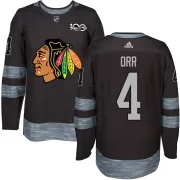 Bobby Orr Chicago Blackhawks Youth Authentic 1917-2017 100th Anniversary Jersey - Black