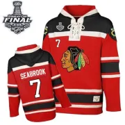 Brent Seabrook Chicago Blackhawks Youth Authentic Old Time Hockey Sawyer Hooded Sweatshirt 2015 Stanley Cup Patch - Red