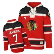 Brent Seabrook Chicago Blackhawks Youth Premier Old Time Hockey Sawyer Hooded Sweatshirt - Red