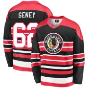 Fanatics Branded Brett Seney Chicago Blackhawks Youth Premier Breakaway Heritage Jersey - Red/Black