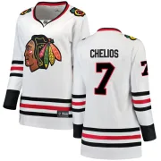 Fanatics Branded Chris Chelios Chicago Blackhawks Women's Breakaway Away Jersey - White