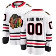 Fanatics Branded Custom Chicago Blackhawks Men's Breakaway Custom Away Jersey - White