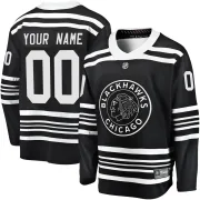 Fanatics Branded Custom Chicago Blackhawks Youth Premier Custom Breakaway Alternate 2019/20 Jersey - Black