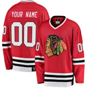 Fanatics Branded Custom Chicago Blackhawks Youth Premier Custom Breakaway Heritage Jersey - Red