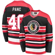 Fanatics Branded Darren Pang Chicago Blackhawks Men's Premier Breakaway Heritage Jersey - Red/Black