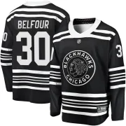 Fanatics Branded ED Belfour Chicago Blackhawks Youth Premier Breakaway Alternate 2019/20 Jersey - Black