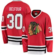 Fanatics Branded ED Belfour Chicago Blackhawks Youth Premier Breakaway Heritage Jersey - Red