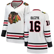 Fanatics Branded Ed Olczyk Chicago Blackhawks Women's Breakaway Away Jersey - White