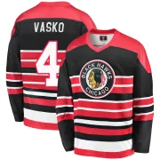 Fanatics Branded Elmer Vasko Chicago Blackhawks Men's Premier Breakaway Heritage Jersey - Red/Black