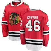Fanatics Branded Louis Crevier Chicago Blackhawks Men's Breakaway Home Jersey - Red