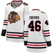 Fanatics Branded Louis Crevier Chicago Blackhawks Women's Breakaway Away Jersey - White