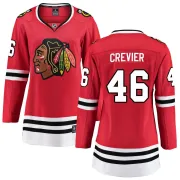 Fanatics Branded Louis Crevier Chicago Blackhawks Women's Breakaway Home Jersey - Red