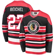 Fanatics Branded Lukas Reichel Chicago Blackhawks Men's Premier Breakaway Heritage Jersey - Red/Black