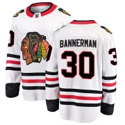 Fanatics Branded Murray Bannerman Chicago Blackhawks Youth Breakaway Away Jersey - White