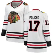 Fanatics Branded Nick Foligno Chicago Blackhawks Women's Breakaway Away Jersey - White