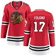 Fanatics Branded Nick Foligno Chicago Blackhawks Women's Breakaway Home Jersey - Red