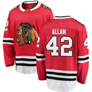 Fanatics Branded Nolan Allan Chicago Blackhawks Youth Breakaway Home Jersey - Red