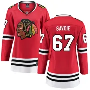 Fanatics Branded Samuel Savoie Chicago Blackhawks Women's Breakaway Home Jersey - Red