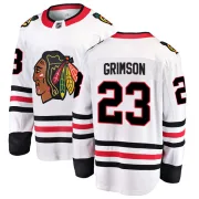 Fanatics Branded Stu Grimson Chicago Blackhawks Men's Breakaway Away Jersey - White